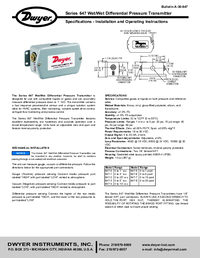Thumbnail of document Manual - 647 Wet/Wet Differential Pressure Transmitters